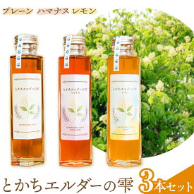【ふるさと納税】とかちエルダーの雫 シロップ 3本セット プレーン＆ハマナス＆レモン コーディアル《30日以内に出荷予定(土日祝除く)》株式会社FF工房 エルダーフラワー 調味料 加工食品 北海道 浦幌町