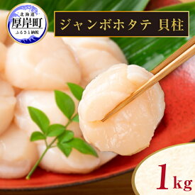 【ふるさと納税】【緊急支援品】【中国禁輸施策応援品】ジャンボホタテ貝柱 1kg (20～30玉前後) 海鮮 ほたて 帆立 玉冷 魚貝類 魚介類