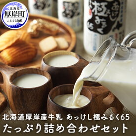 【ふるさと納税】北海道 厚岸産 牛乳 あっけし極みるく65 たっぷり詰め合わせセット 牛乳 ミルク　【牛乳】
