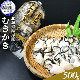 【ふるさと納税】北海道厚岸産 むきかき 500g　【魚貝類・生牡蠣・かき・牡蠣・カキ・500g・むき牡蠣】