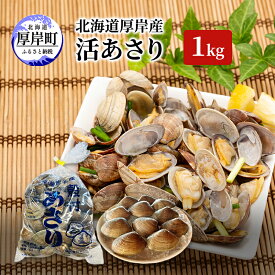 【ふるさと納税】北海道 厚岸産 活あさり 1kg アサリ 貝 魚貝 海鮮 水産物　お届け：2025年9月5日～2026年7月1日まで