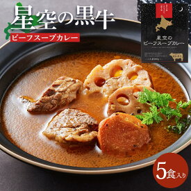【ふるさと納税】「星空の黒牛」ビーフスープカレー（300g）×5個【 スープカレー 加工品 肉加工品 おうちごはん 簡単調理 レトルト グルメ ギフト お取り寄せ 標茶町 北海道 】 | 加工食品 惣菜 レトルト 牛肉 お肉 ビーフスープカレー