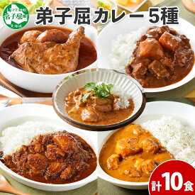 【ふるさと納税】1447. 弟子屈 カレー 5種 食べ比べ 計10個 中辛 スープカレー ビーフカレー ポークカレー 牛すじカレー バターチキンカレー 業務用 レトルト 保存食 備蓄 非常食 常温 まとめ買い グルメ 23000円 北海道 弟子屈町