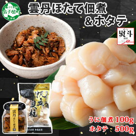 【ふるさと納税】3440. 無地熨斗 雲丹ほたて佃煮 100g ホタテ 500g 小分け 雲丹 ウニ うに 帆立 ホタテ ほたて 佃煮 つくだ煮 瓶詰 ご飯のお供 海鮮 グルメ ギフト 贈り物 冷凍 熨斗 のし 名入れ不可 送料無料 北海道 弟子屈町
