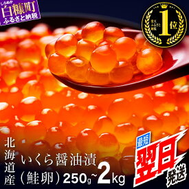 【ふるさと納税】＼総合1位／ 高評価 4.79 北海道産 シラリカいくら【醤油漬け】 250g／500g (250g×2) ／1kg (250g×4) ／1.5kg (250g×6)／2kg (250g×8) 【内容量が選べる】 ふるさと納税 いくら 鮭 醤油漬け イクラ 海鮮 冷凍 北海道 小分け 大容量 贈答