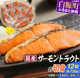 【ふるさと納税】高評価 4.63 魚 サーモントラウトの切身 鮭 さけ サーモン 北海道 12切れ入り (約720g) サケ 切り身 焼鮭 焼き魚 人気 ふるさと ふるさと納税 魚 海鮮 海鮮食品 魚介類 魚介 北海道 白糠町 応援 グルメ 食べ物 ふるさと納税 北海道 白糠町