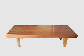 【ふるさと納税】[55]座卓（台）カツラ・一枚天板【厚さ約6.5cm】ローテーブル　手作り