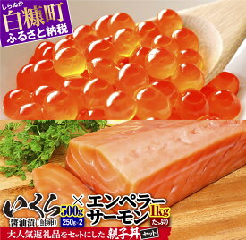 【ふるさと納税】※2021年8月にお届け※大人気★「いくら醤油漬（鮭卵）」×「エンペラーサーモン」の親子丼セット（23,000円） ふるさと納税 いくら