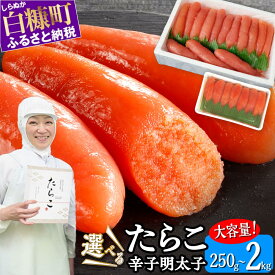 【ふるさと納税】 高評価 4.77 塩たらこ 一本物 250g〜2kg ＜明太子セットも選べる＞ ふるさと納税 たらこ タラコ 明太子 辛子明太子 めんたいこ 真子 食べ比べ ふるさと 海鮮 グルメ 食べ物 ご飯のお供 おつまみ おかず 北海道 白糠町