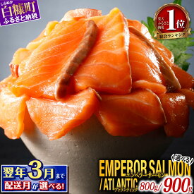 【ふるさと納税】＼総合1位／エンペラーサーモン 400g / 900g アトランティック 800g 小分け 訳あり ふるさと納税 サーモン 刺身 ふるさと納税 鮭 冷凍 さけ サケ 海鮮 魚 生食サーモン 人気 ランキング 多数入賞 北海道 白糠町
