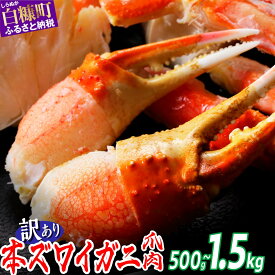 【ふるさと納税】訳あり ズワイガニ 爪肉 500g 1kg 1.5kg 北海道 かに カニ 冷凍 ボイル 爪 ふるさと納税 海鮮 ふるさと 本ズワイガニ ずわいがに かに鍋 かにしゃぶ 鍋 ボイルカニ ボイルかに ボイル 人気 蟹 正月 ギフト お祝い 白糠町