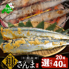 【ふるさと納税】【選べる内容量】北海道産 糠さんま（ 1箱 計20尾 [5尾 × 4袋] / 2箱 計40尾）（ ふるさと納税 サンマ ふるさと納税 秋刀魚 ふるさと納税 訳あり 魚 糠漬け 海鮮 わけあり ぬかづけ さんま サンマ 糠さんま 野付 北海道 別海町 ）