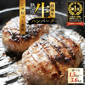 【ふるさと納税】高評価★4.49 別海牛 濃熟 生ハンバーグ 【内容量・ 発送時期が選べる 】（ ふるさと納税 ハンバーグ 大容量 冷凍 小分け ふるさと納税 訳あり ふるさと 牛肉 肉 牛 グルメ 簡単調理 惣菜 おかず お弁当 牛肉 人気 北海道別海町 訳あり わけあり ）