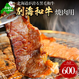 【ふるさと納税】高評価☆5.00 肉 焼肉 の季節！ 黒毛和牛 「 別海和牛 」 焼肉用 600g 小分け 300g×2P（ ふるさと納税 肉 ふるさと納税 牛肉 焼肉 ふるさと納税 黒毛和牛 ふるさと納税 和牛 ふるさと納税 焼肉 ふるさと納税 牛 焼肉 牛肉 赤身 焼き肉 焼き肉用 送料無料 ）