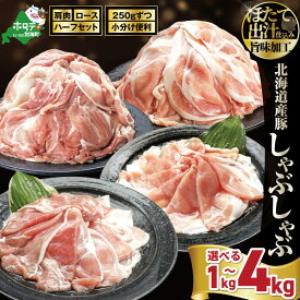 【ふるさと納税】北海道産 豚肉 スライス 1kg〜4kg ほたて出汁味付け【セット・内容量が選べる】（ ふるさと納税 豚肉 小分け 真空パック 豚肉 しゃぶしゃぶ 炒め物 おかず 切り落とし ふるさと納税 訳あり 豚 肉 肩肉 ロース 人気 ふるさと 北海道 別海町 ）