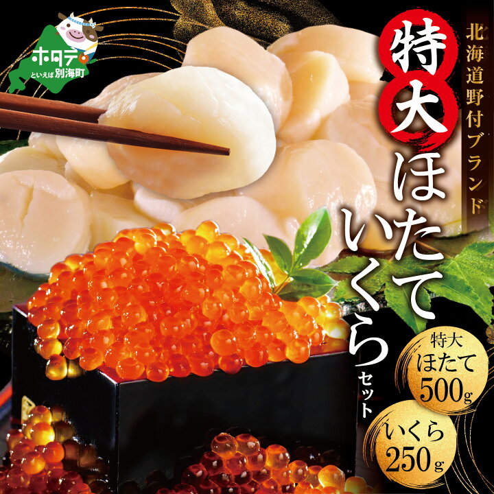 楽天市場 ふるさと納税 贅沢 海の幸 漁協 直送 本場 北海道 ホタテ 500g いくら 醤油漬け 250g 海鮮 セット ほたて 帆立 ほたて貝柱 帆立貝柱 冷凍 刺身 刺身用 貝柱 天然 生食 ふるさと納税 海鮮丼 大 鮭 小分け 鮭卵 000円 000円