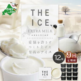 【ふるさと納税】【毎月定期便】【THE ICE】エキストラミルク12個×9ヵ月定期便【be003-1067-100-9】（J FARM AMUSE 株式会社）