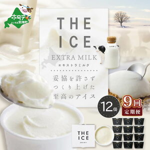 【ふるさと納税】【毎月定期便】【THE ICE】エキストラミルク12個×9ヵ月定期便【be003-1067-100-9】(J FARM AMUSE 株式会社)