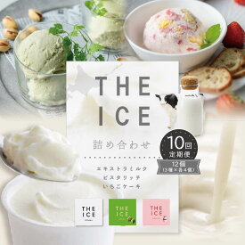 【ふるさと納税】【毎月定期便】【THE ICE】3種詰合せ12個セット×10ヵ月定期便 （ ふるさと納税 アイス 北海道 ふるさと納税 定期便 ふるさと アイス 定期 アイスクリーム バニラアイス ミルク ストロベリーアイス ピスタチオ ふるさと スイーツ デザート 北海道 別海町 ）