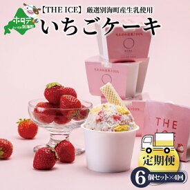 【ふるさと納税】【毎月定期便】【THE ICE】いちごケーキ6個セット×4ヵ月定期便（J FARM AMUSE 株式会社）