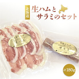 【ふるさと納税】中標津町特産豚を使った生ハムとサラミのセット 生ハム サラミ 加工品 おつまみ ふるさと納税 北海道 中標津町 中標津【17008】