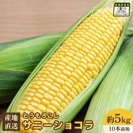 【ふるさと納税】【2026年度発送分】上原農場直送 有機栽培とうもろこし (サニーショコラ) 約5kg 約10本入り | 北海道 中標津 とうもろこし とうきび 野菜 夏野菜 夏 産地直送 新鮮 採れたて 朝採れ ワンストップ マイページ 上原農場 中標津町【6601901】