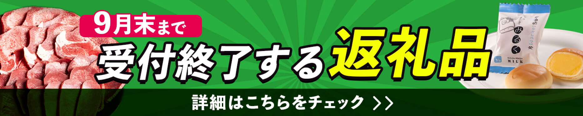 9月受付終了の返礼品