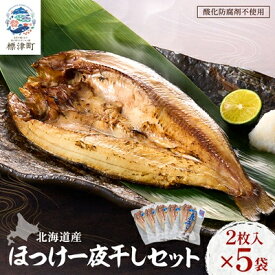 【ふるさと納税】北海道産 天然ほっけ一夜干しセット 2枚入×5袋　干物 ホッケ 北海道産 冷凍【配送不可地域：離島】【1133087】