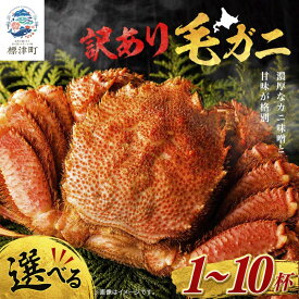 【ふるさと納税】 溢れる旨味！ 毛ガニ 若蟹 選べる 1~10杯 訳あり 国産 北海道 羅臼産 蟹 カニ 毛がに 毛蟹 冷凍毛ガニ 冷凍かに 訳ありカニ 訳アリ 人気 ランキング おすすめ ごほうび 贅沢 毛ガニ冷凍 魚貝類 魚介類 海鮮 魚介 魚貝 北海道 標津町 ふるさと納税かに