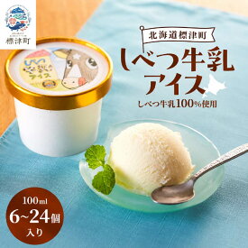 【ふるさと納税】 しべつ牛乳 アイス 選べる 6~24個 北海道産 アイスクリーム 無添加 バニラ カップ 詰め合わせ 生乳100% 国産 スイーツ デザート ジェラート じぇらーと バニラアイス ミルクアイス あいす【配送不可地域：離島】