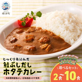 【ふるさと納税】 鮭ぶしだし ホタテカレー 選べる 2食セット/5食セット/10食セット 北海道産 レトルト カレー 人気 おすすめ 国産 ホタテ ほたて 帆立 お試し かれー れとると レトルトカレー レトルト食品 惣菜 便利 簡単 常温