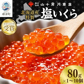 【ふるさと納税】 【先行予約】 塩いくら 80g 選べる 1~10個 (80g~800g) 小分け 便利 手作り 自家製 生もみ 伝統製法 お取り寄せ ギフト 贈答 海鮮 魚介 魚卵 塩 いくら 山十前川商店 北海道 標津町