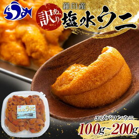【ふるさと納税】【先行予約/2026年1月より発送】訳あり塩水うに（ばふんうに）100g ～ 200g 北海道 知床 羅臼 天然 エゾバフン ウニ 雲丹 海鮮 魚介