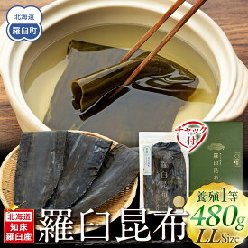 【ふるさと納税】羅臼昆布 養殖 1等 480g(LLサイズ480g×1個) 北海道 知床 羅臼産 生産者 支援 応援
