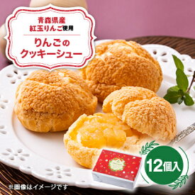 【ふるさと納税】りんごのクッキーシュー　1箱(計12個入り)【配送不可地域：離島】【1678672】