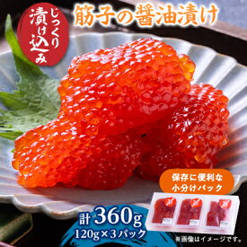 【ふるさと納税】ポートの活き造り一夜漬け 360g(120g×3パック)_ 筋子 醤油漬け 一夜漬け 活き作り 人気 おすすめ 送料無料 贈答 ギフト 海鮮 小分け 青森 【配送不可地域：離島】【1372224】