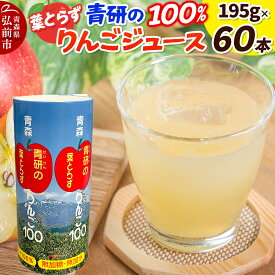 【ふるさと納税】青研りんごジュース【葉とらずりんご100】195g 30本入 2箱 セット カートカン りんご リンゴ 林檎 ジュース りんごジュース リンゴジュース 飲み物 飲料 果実飲料 フルーツ 果物 くだもの ドリンク 弘前 弘前市産 青森りんご 青森