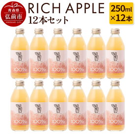 【ふるさと納税】りんごジュース RICH APPLE 12本セット（250ml×12本） [アップル おいしい ジュース セット セット品 りんご 飲料 果実 果物 美味 林檎]