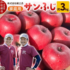 【ふるさと納税】りんご 權之丞 サンふじ 家庭用 約3kg【弘前市産・青森りんご】