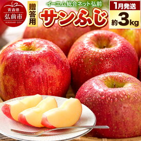 【ふるさと納税】【27年1月発送】りんご サンふじ【贈答用】約3kg 糖度13度以上 EMりんご 林檎 リンゴ 果物 くだもの フルーツ 青森県 弘前市 贈り物 ギフト [先行予約 産地直送 アップル 青森県 弘前市]
