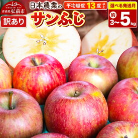 【ふるさと納税】りんご【選べる 27年4月／5月 クール便発送】サンふじ【訳あり】【選べる 3kg／5kg】平均糖度13度以上【CA貯蔵】青森県 弘前市 果物 フルーツ 林檎 リンゴ くだもの 不揃い 規格外 [先行予約 クール便 家庭用 産地直送]