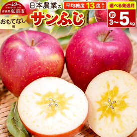 【ふるさと納税】りんご【選べる 27年4月／5月 クール便発送】サンふじ【おもてなし用】【選べる 3kg／5kg】平均糖度13度以上【CA貯蔵】クール便 青森県 弘前市 果物 フルーツ 林檎 リンゴ くだもの [先行予約 クール便 産地直送 アップル]