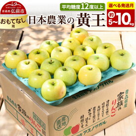 【ふるさと納税】りんご 黄王【おもてなし用】平均糖度12度以上【選べる約 5kg／10kg×26年 8月／9月 クール便発送】青森県産 果物 フルーツ 林檎 リンゴ くだもの [産地直送 アップル 青森県 弘前市]