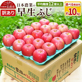 【ふるさと納税】【レビューキャンペーン】りんご 【先行受付】平均糖度12度以上！ 早生ふじ 約10kg 訳あり【選べる発送月】青森 果物 フルーツ 林檎 リンゴ くだもの 不揃い 規格外 予約