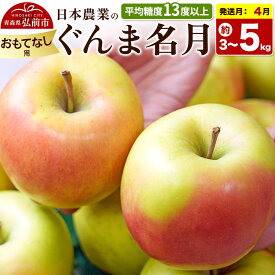 【ふるさと納税】【27年4月クール便発送】りんご ぐんま名月【おもてなし用】【選べる 3kg／5kg】平均糖度13度以上【CA貯蔵】青森県 弘前市 果物 フルーツ 林檎 リンゴ くだもの [先行受付 産地直送 アップル 青森県 弘前市]