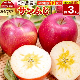 【ふるさと納税】りんご 平均糖度13度以上！ サンふじ 約3kg おもてなし用【選べる発送月】青森 果物 フルーツ 林檎 リンゴ くだもの