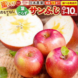【ふるさと納税】りんご 葉とらずサンふじ 【おもてなし用】 【選べる約3kg〜10kg×26年 11月／12月 発送】 蜜入り 平均糖度13度以上 青森県産 [りんご 林檎 アップル 産地直送 葉とらず サンふじ おもてなし用 果物 フルーツ くだもの]
