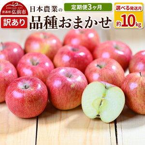 【ふるさと納税】 りんご 【定期便3ヶ月】【先行受付】 平均糖度12.5度以上! 訳あり品種おまかせ 約10kg 【選べる発送月9月/12月】3回分 青森 果物 フルーツ 林檎 リンゴ くだもの 不揃い 規