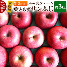 【ふるさと納税】【25年12月発送】りんご【家庭用】葉とらず サンふじ 約3kg 糖度13度以上 青森 弘前 林檎 リンゴ 赤色