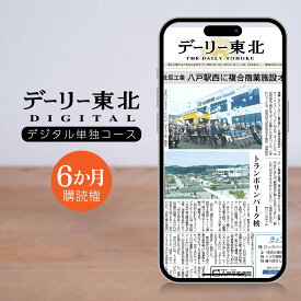 【ふるさと納税】デーリー東北デジタル単独コース6か月購読権 登録初月＋翌月から6か月 デーリー東北新聞社 八戸市 青森県南 岩手県北 地方紙 地方紙のデジタル版 電子新聞 カラー表示 生活情報誌「chou chou」 ブラウザ版 アプリ版 青森県 送料無料